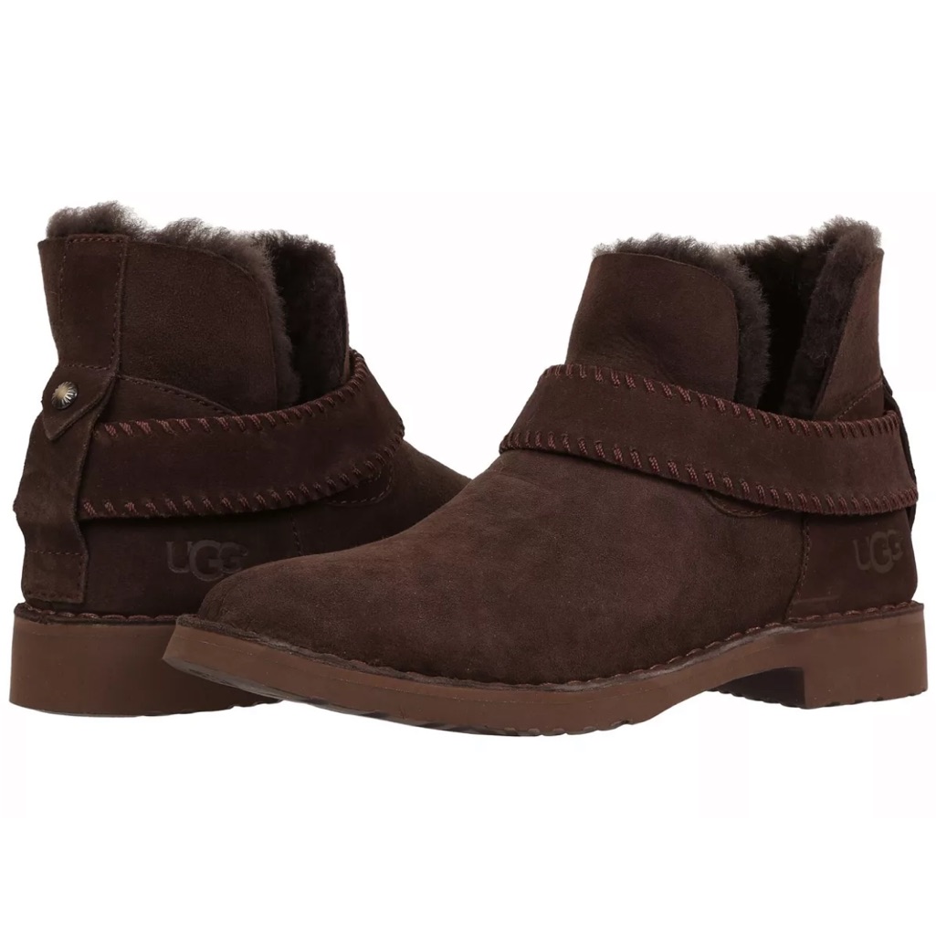 Ugg Mckay Dark Brown Women Ankle Suede Boots 5.5 Nwot